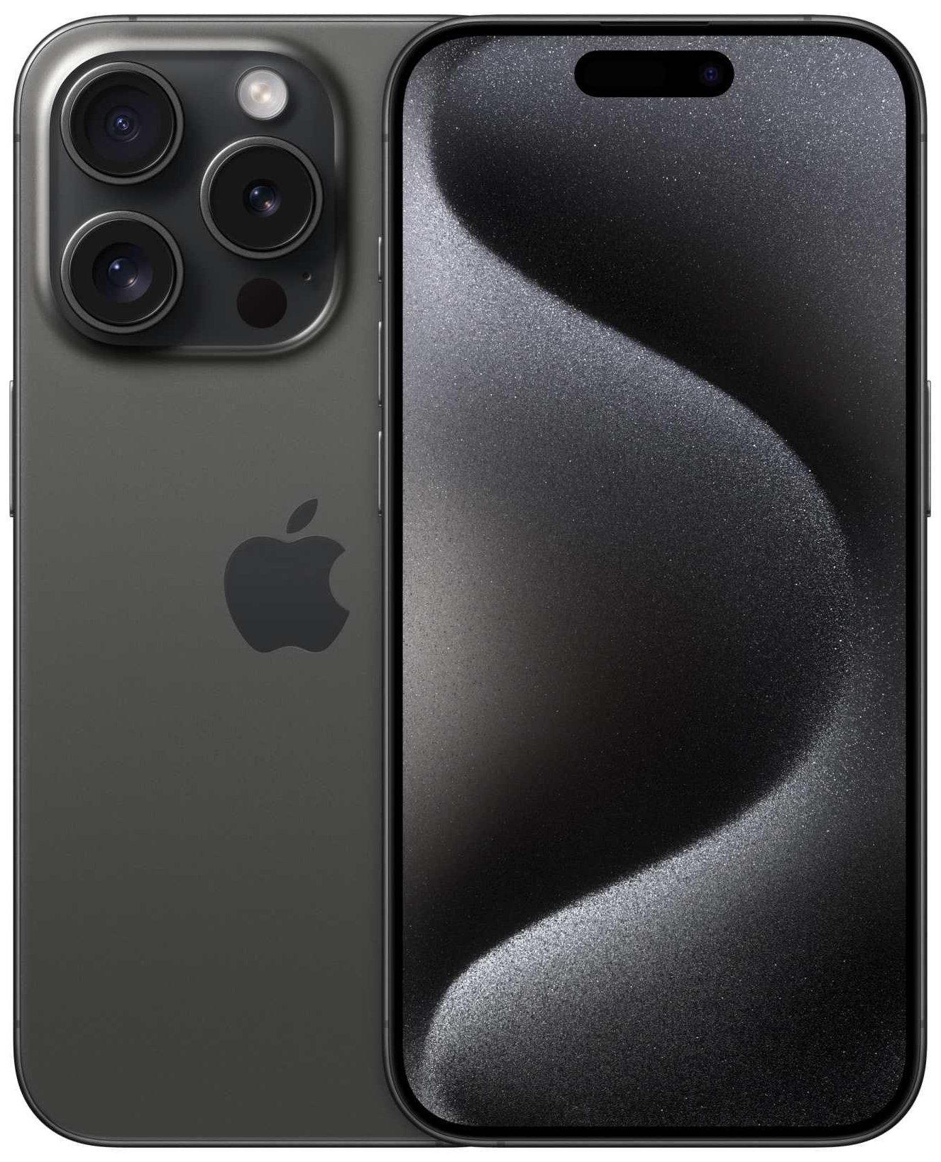Apple iPhone 15 Pro, Black Titanium, 128GB
